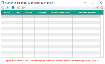 Plugins Chargement des plugins